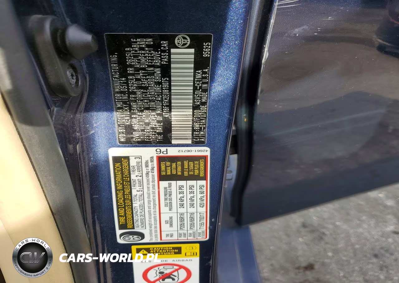2014 Toyota Camry Le VIN:4T1BF1FK2EU819075 - 12