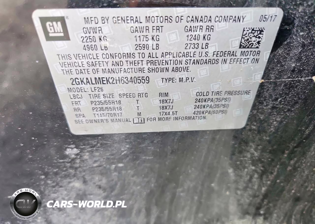 2017 GMC Terrain Sle VIN:2GKALMEK2H6340559 - 13