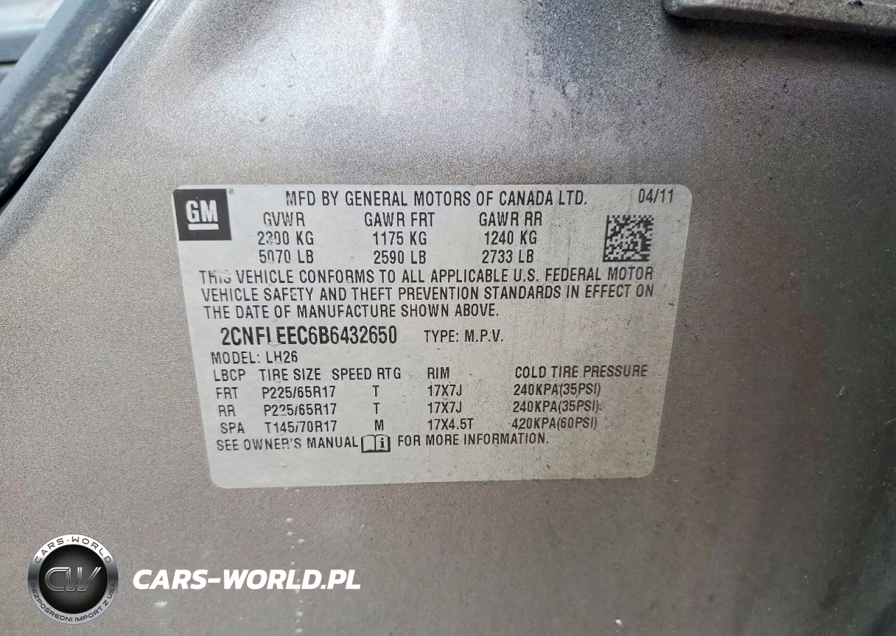 2011 Chevrolet Equinox Lt VIN:2CNFLEEC6B6432650 - 13