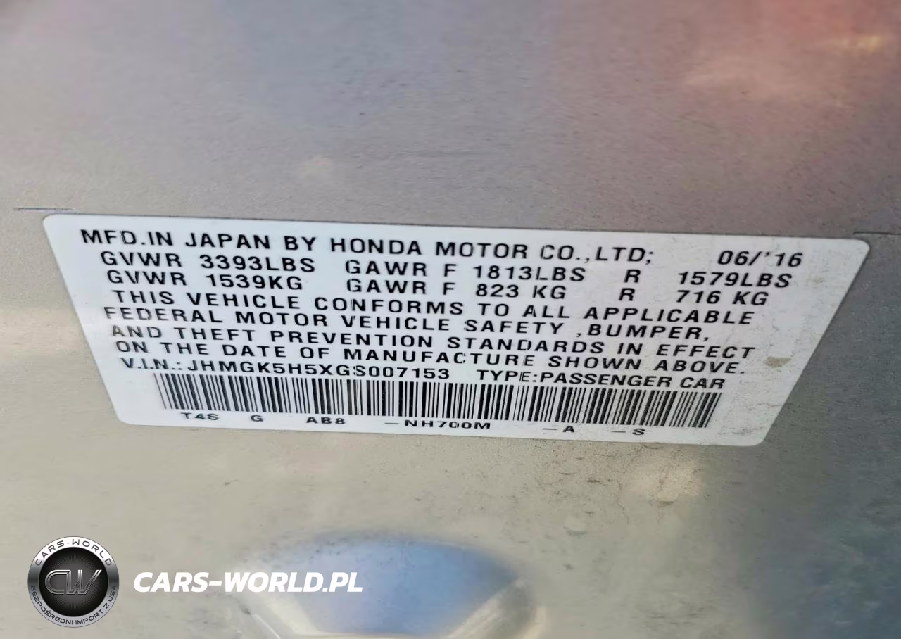2016 Honda Fit Lx VIN:JHMGK5H5XGS007153 - 13