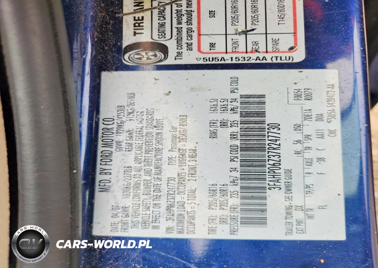 2007 Ford Fusion S VIN:3FAHP06Z37R247730 - 12
