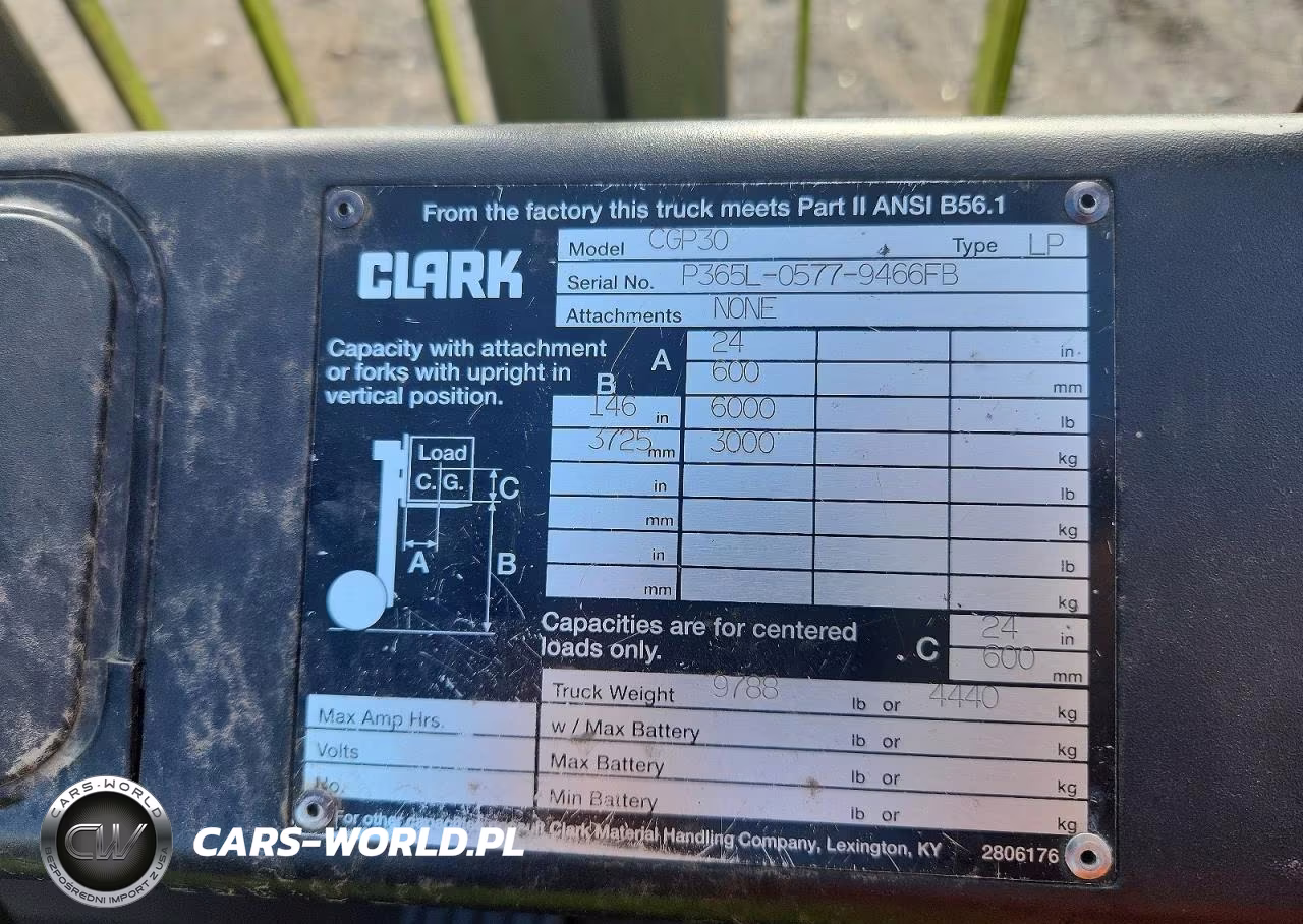 2000 Clark Cgp25 VIN:00P365L05779466FB - 10