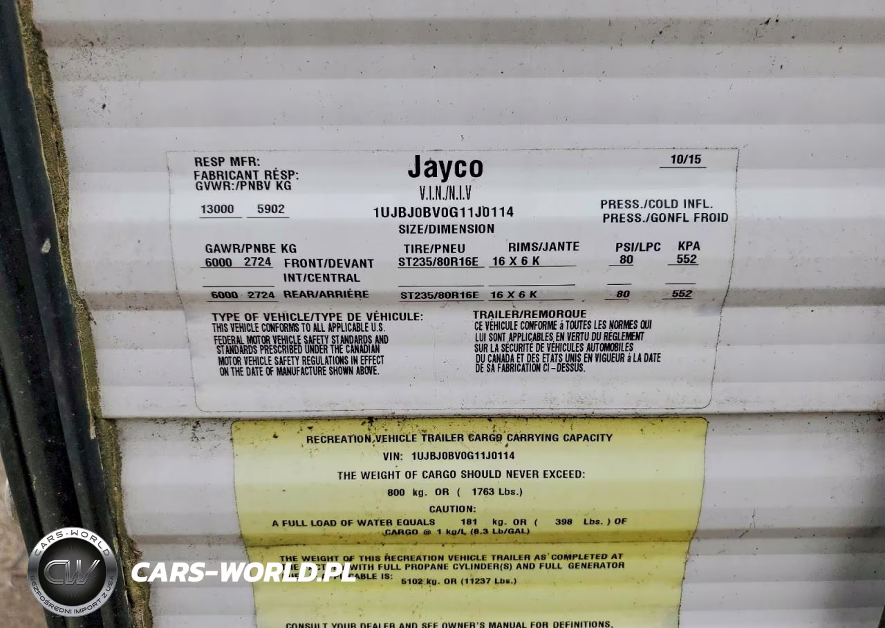 2016 Jayco Flight Bungalow 40Rl VIN:1UJBJ0BV0G11J0114 - 10