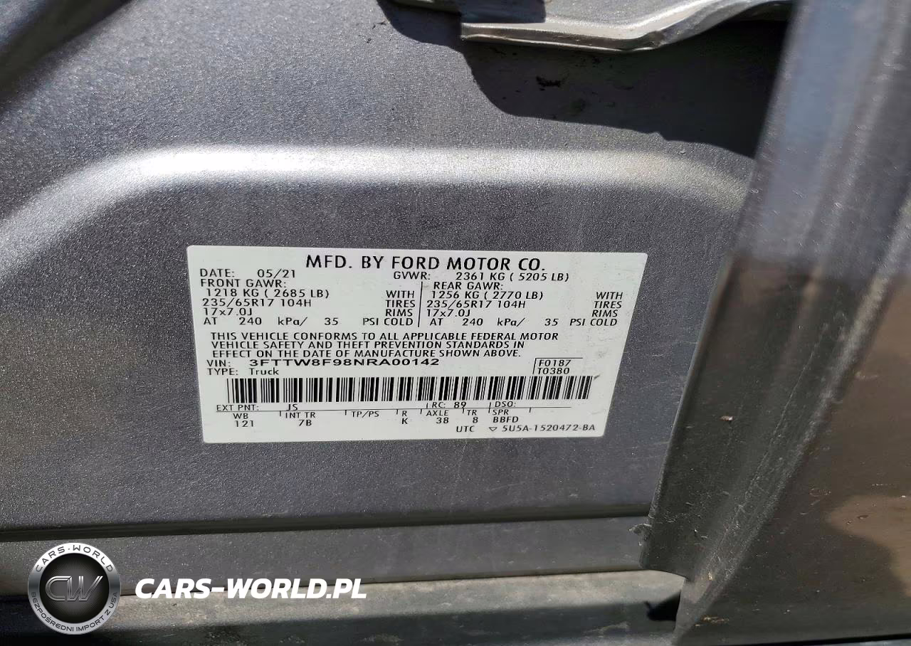 2022 Ford Maverick Xl VIN:3FTTW8F98NRA00142 - 12