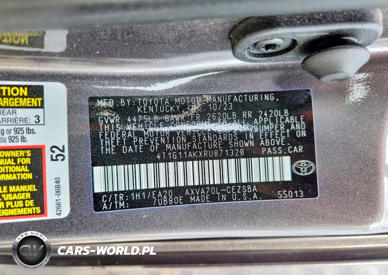 2024 Toyota Camry Se VIN:4T1G11AKXRU871328 - 12
