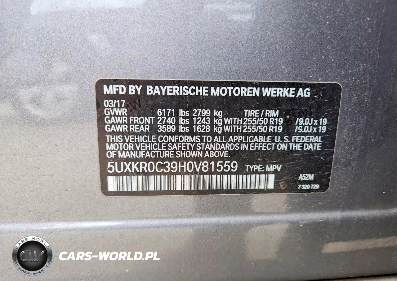 2017 BMW X5 xDrive35I VIN:5UXKR0C39H0V81559 - 14