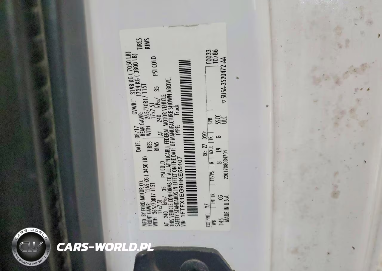 2017 Ford F150 Super Cab VIN:1FTFX1EG9HKE55107 - 12