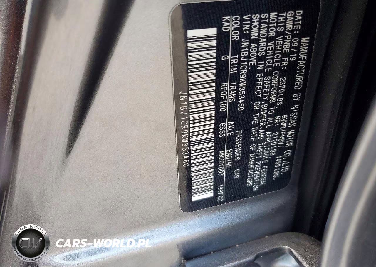 2019 Nissan Rogue Sport Sv VIN:JN1BJ1CR9KW353460 - 13