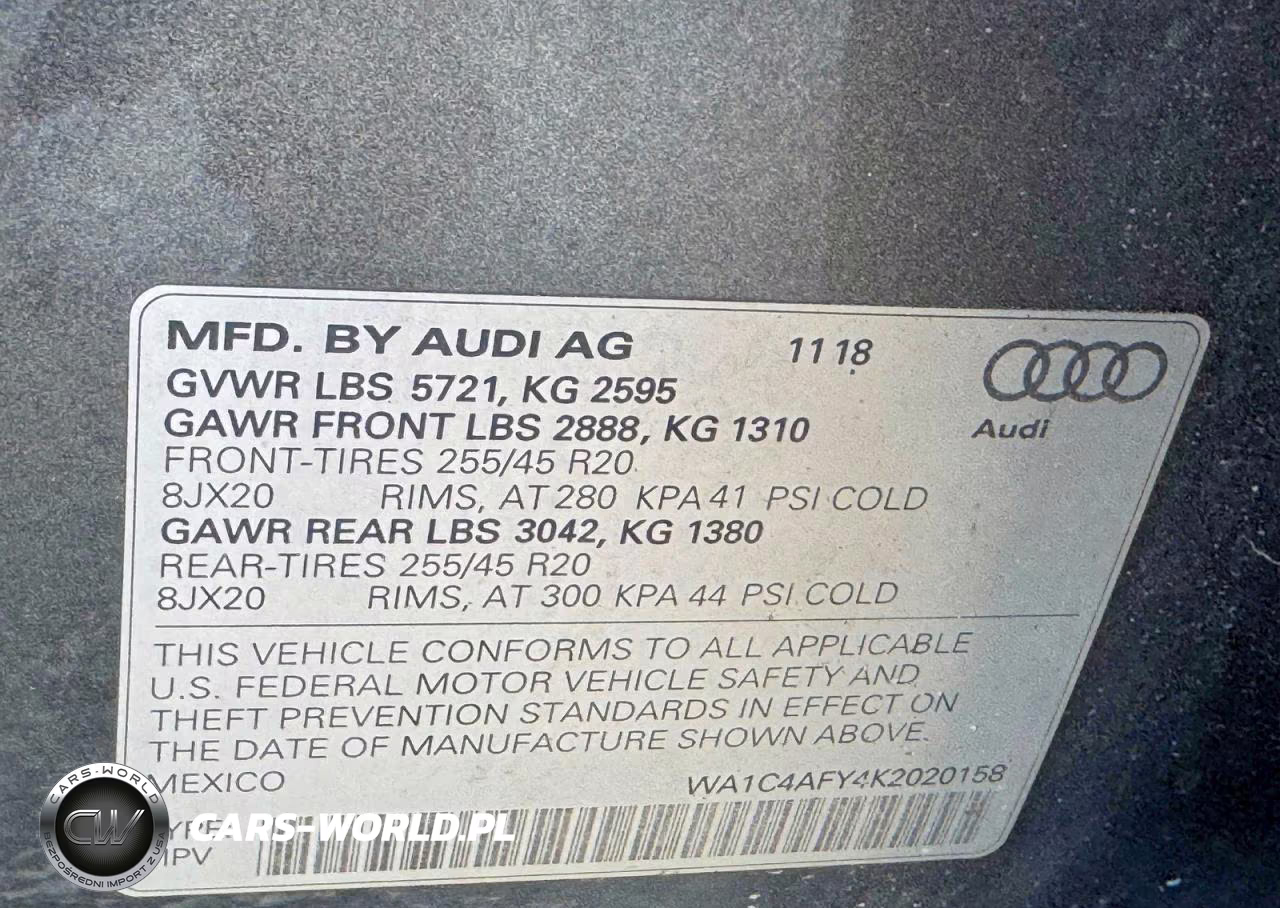 2019 Audi Sq5 Prestige VIN:WA1C4AFY4K2020158 - 10