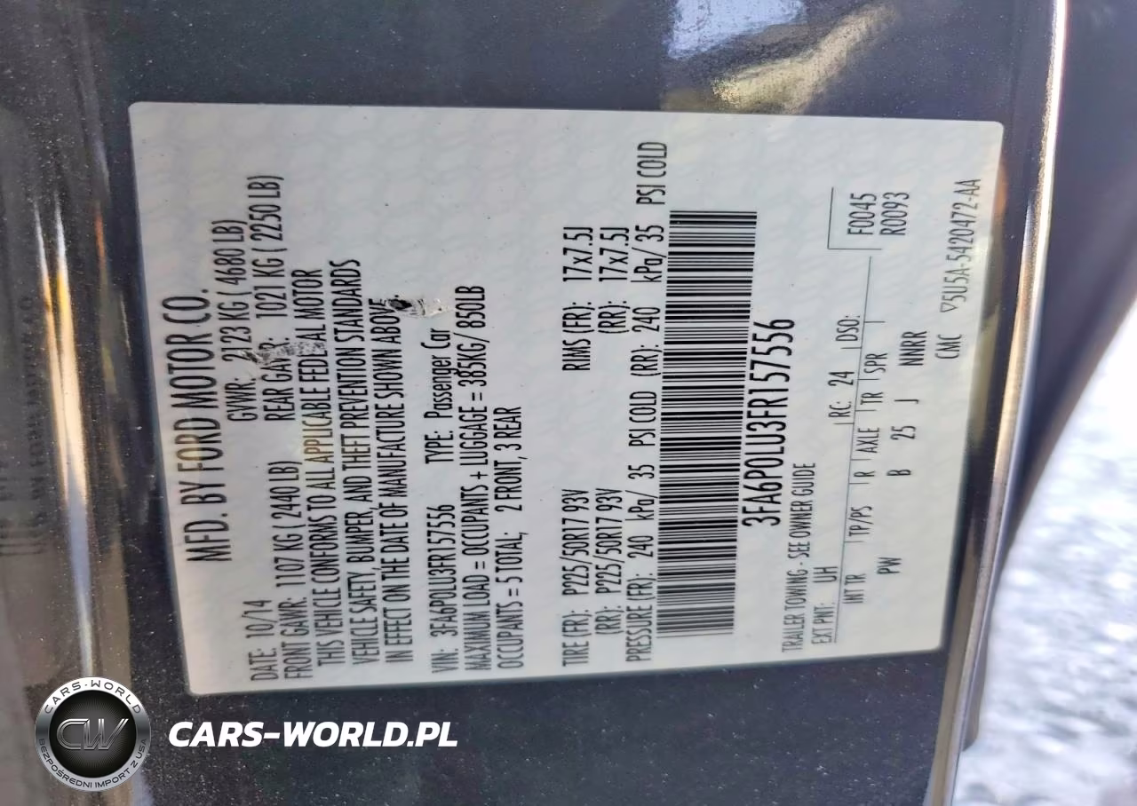 2015 Ford Fusion Se Hybrid VIN:3FA6P0LU3FR157556 - 12