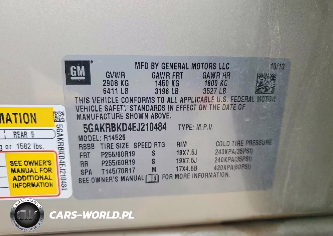 2014 Buick Enclave VIN:5GAKRBKD4EJ210484 - 13