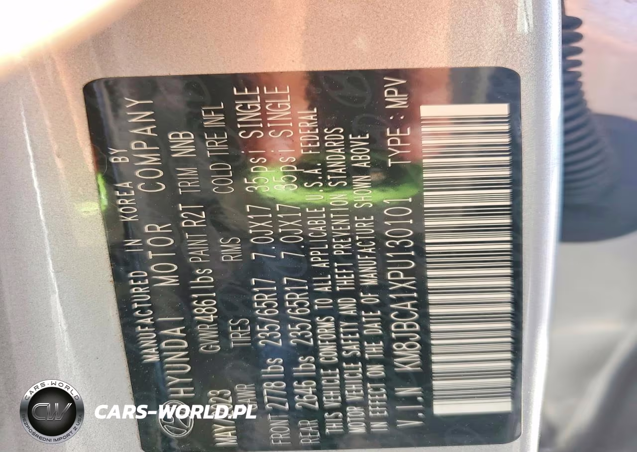 2023 Hyundai Tucson Blue VIN:KM8JBCA1XPU130101 - 13