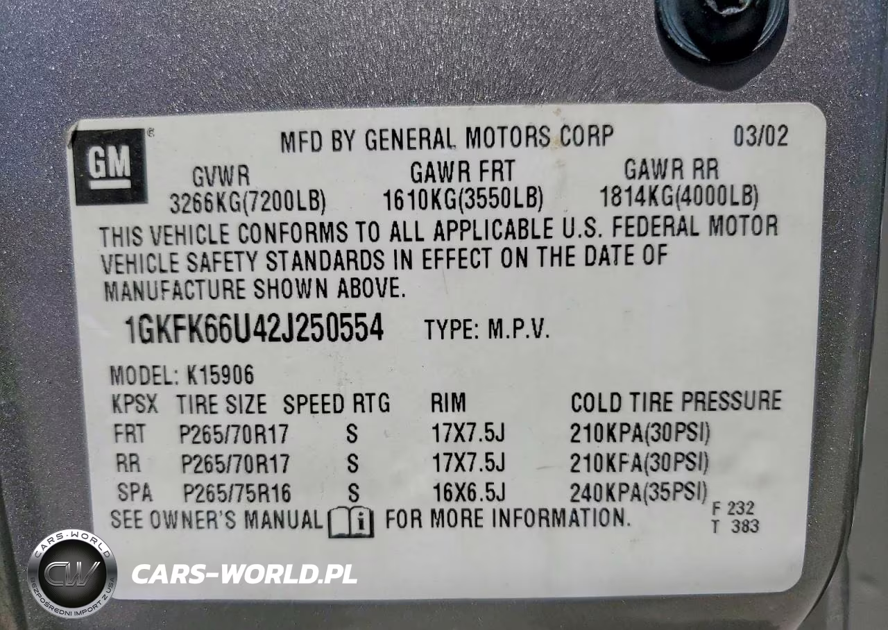 2002 GMC Denali Xl K1500 VIN:1GKFK66U42J250554 - 13