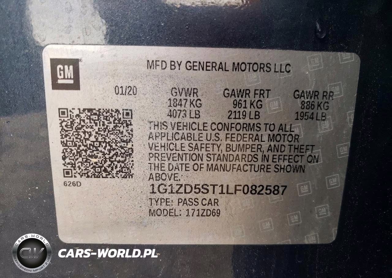 2020 Chevrolet Malibu Lt VIN:1G1ZD5ST1LF082587 - 12