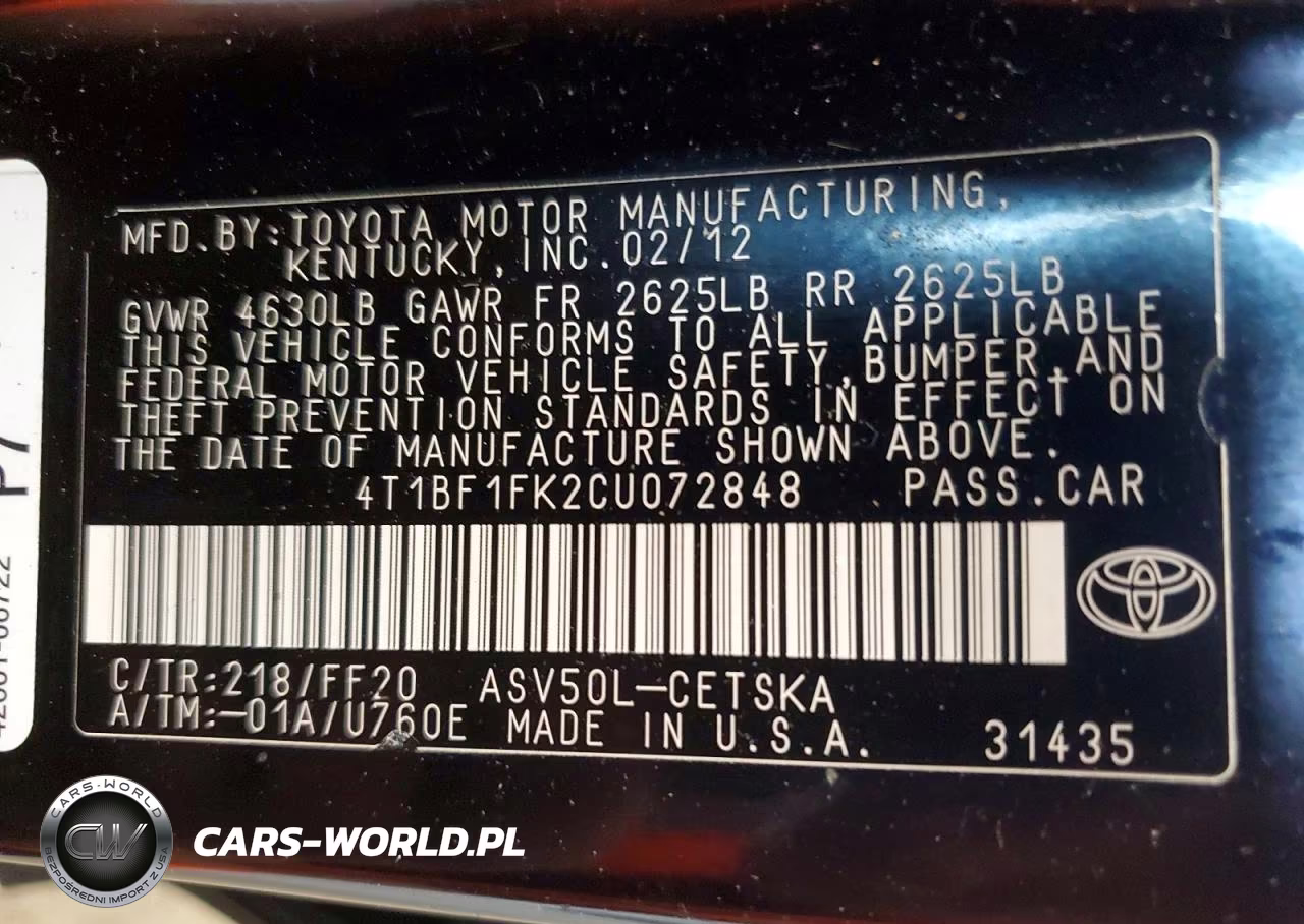 2012 Toyota Camry Se VIN:4T1BF1FK2CU072848 - 13