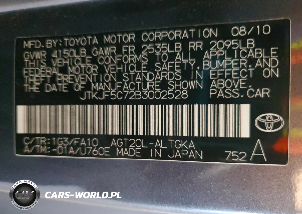 2011 Scion Tc Base VIN:JTKJF5C72B3002528 - 13