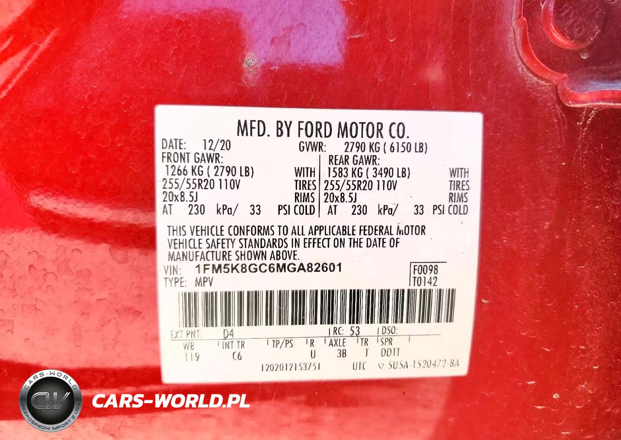 2021 Ford Explorer St VIN:1FM5K8GC6MGA82601 - 13
