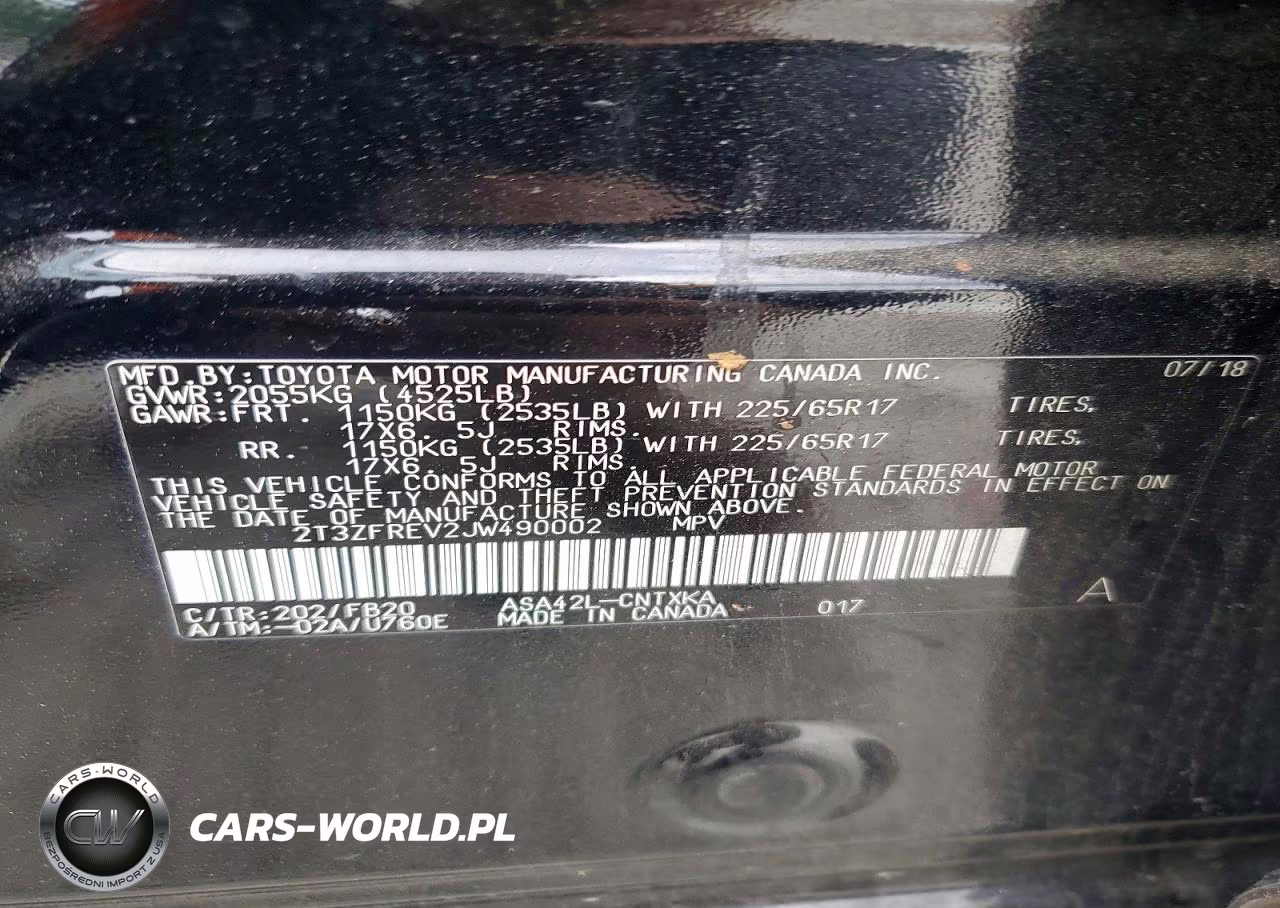 2018 Toyota Rav4 Le VIN:2T3ZFREV2JW490002 - 13