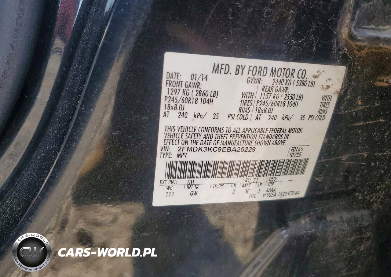 2014 Ford Edge VIN:2FMDK3KC9EBA26229 - 13