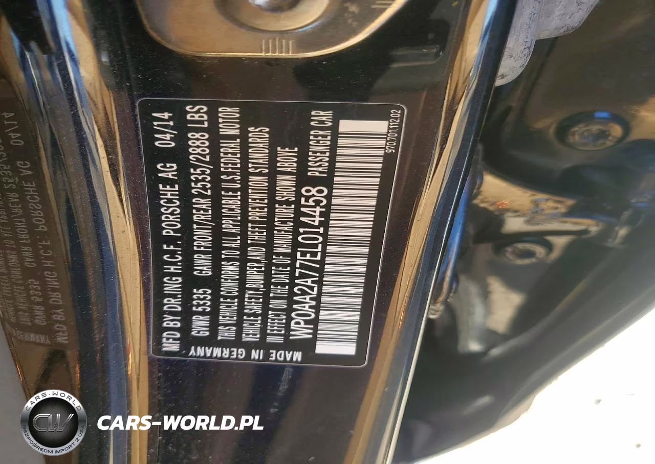 2014 Porsche Panamera 2 VIN:WP0AA2A77EL014458 - 12