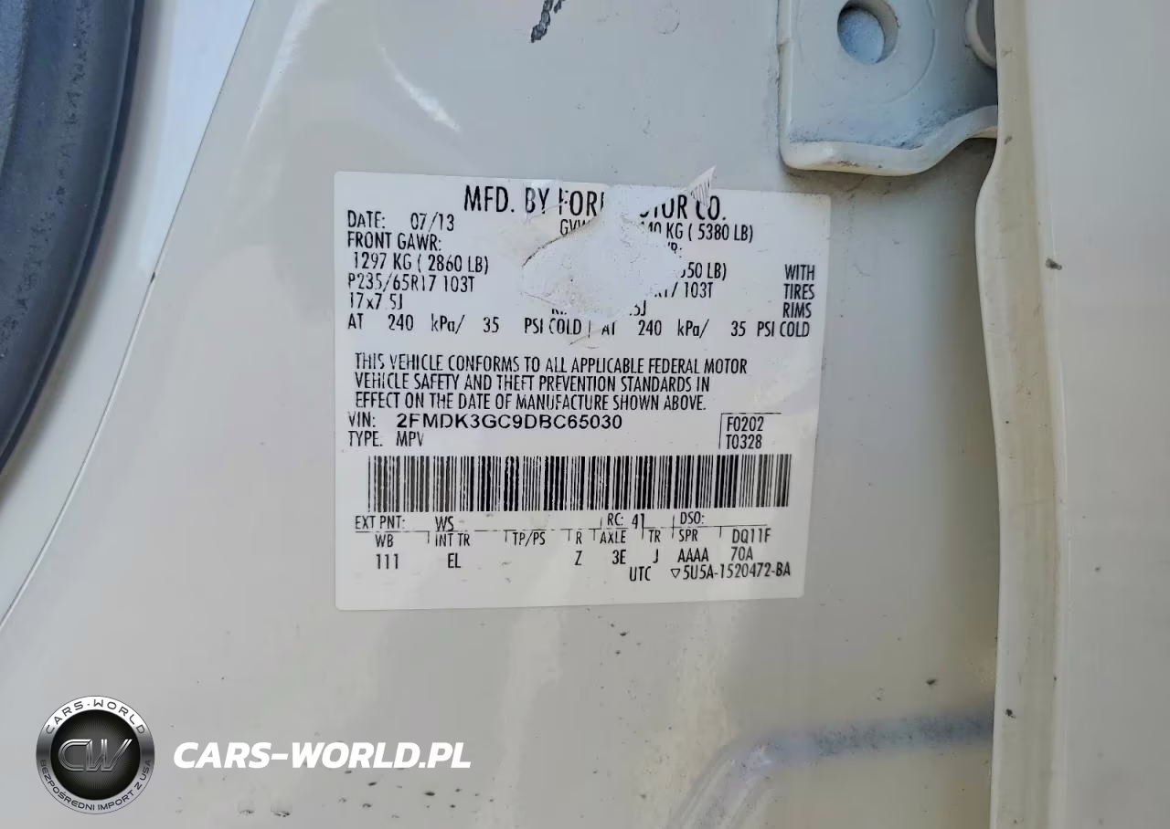 2013 Ford Edge Se VIN:2FMDK3GC9DBC65030 - 13