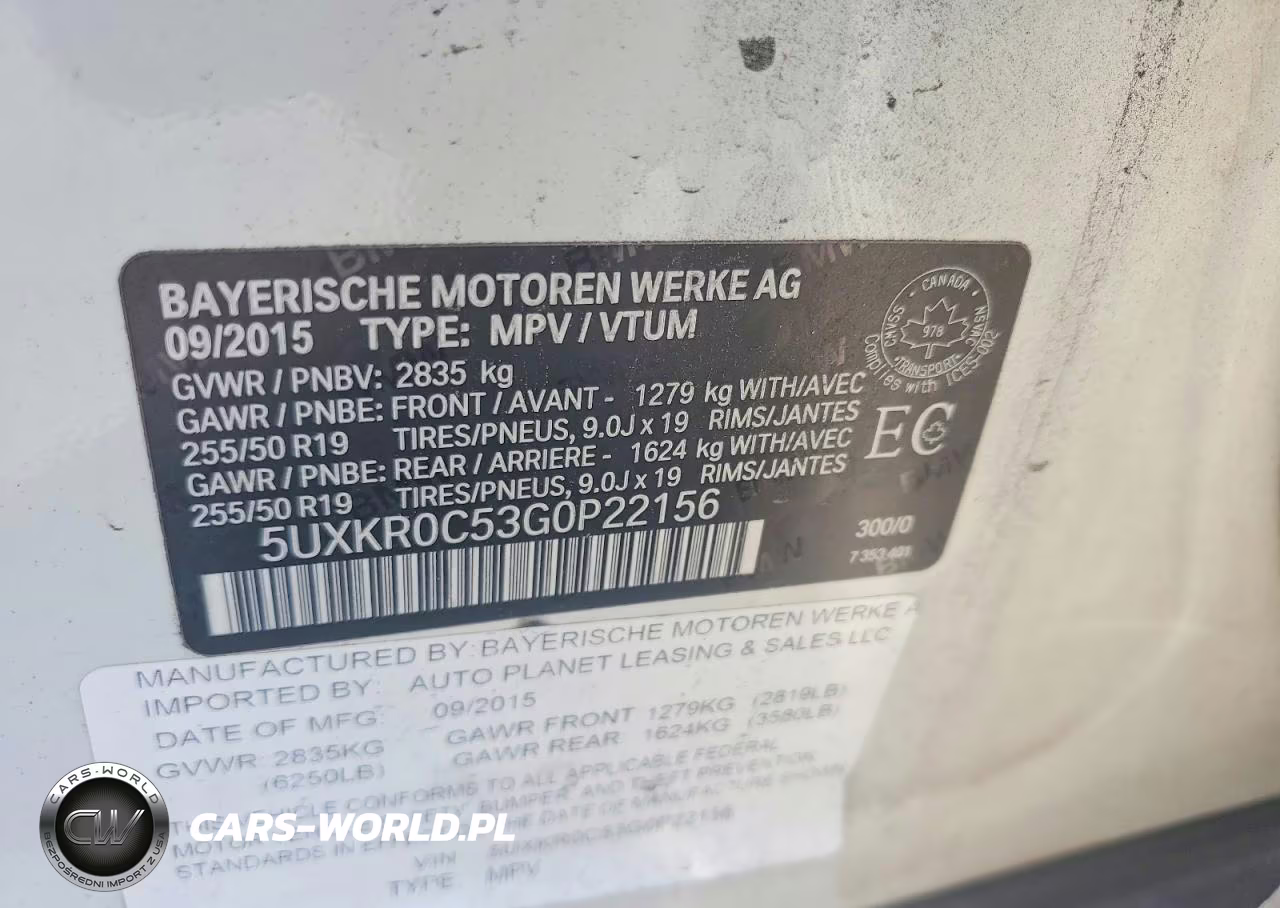 2016 BMW X5 VIN:5UXKR0C53G0P22156 - 14