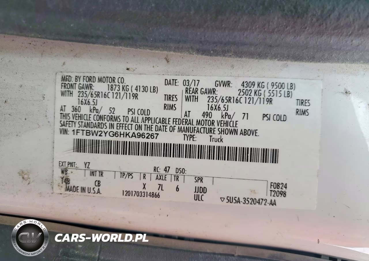 2017 Ford Transit-350 VIN:1FTBW2YG6HKA96267 - 13