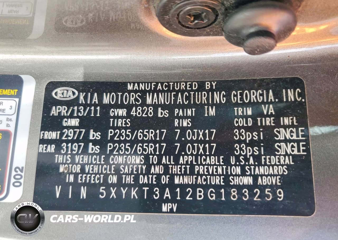 2011 Kia Sorento Lx VIN:5XYKT3A12BG183259 - 13