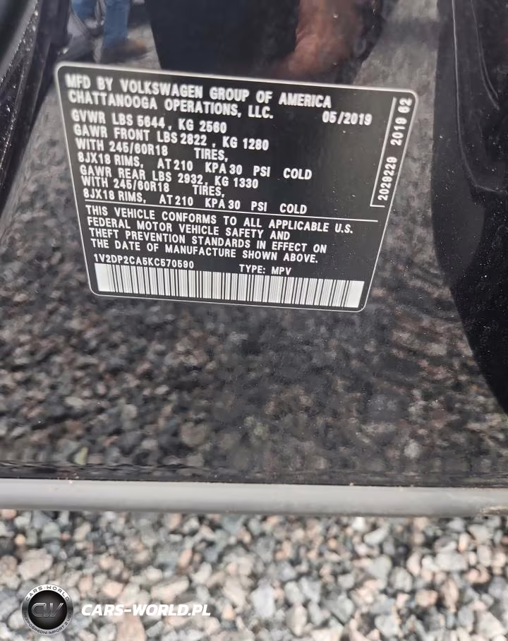 2019 Volkswagen Atlas Se VIN:1V2DP2CA5KC570590 - 13