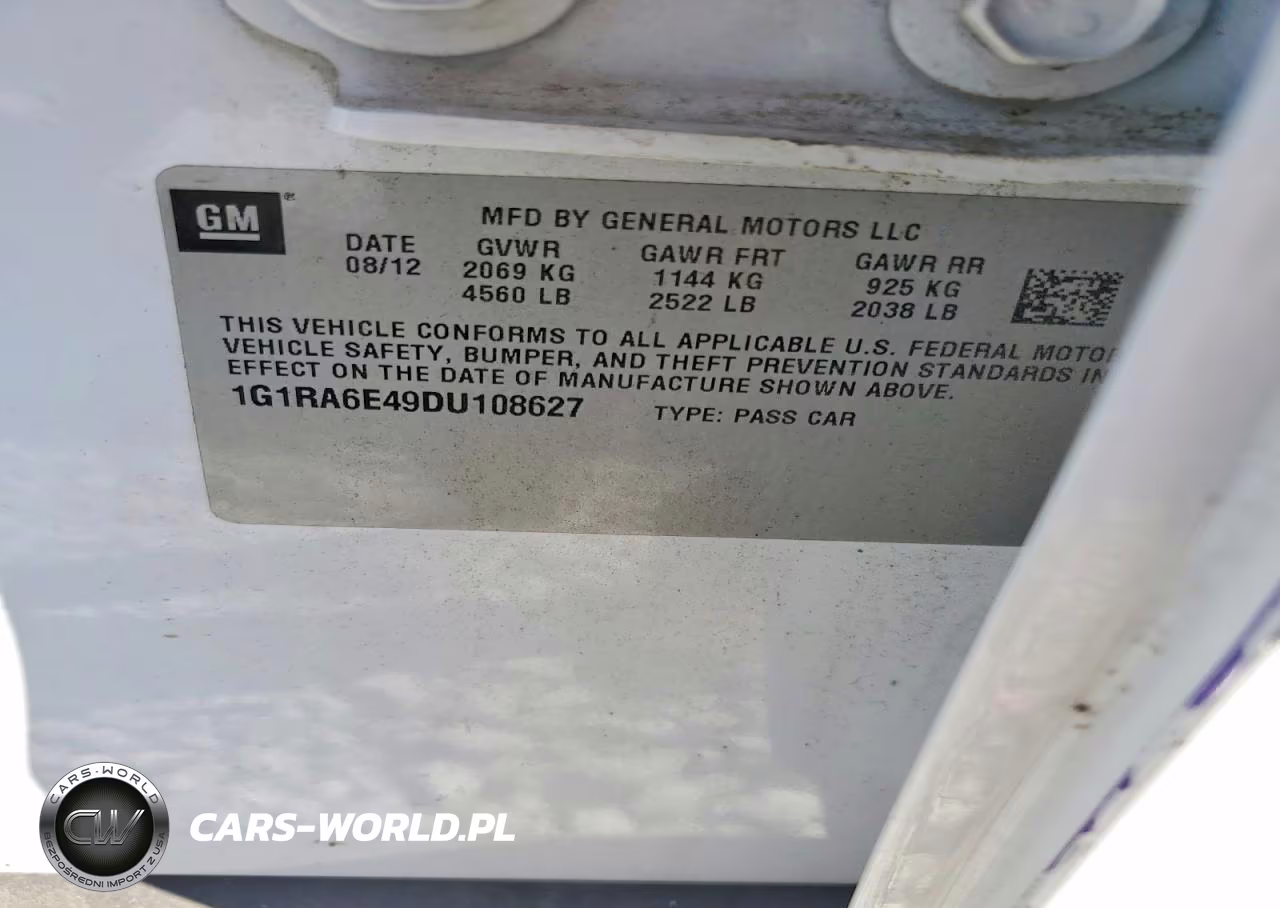 2013 Chevrolet Volt VIN:1G1RA6E49DU108627 - 12