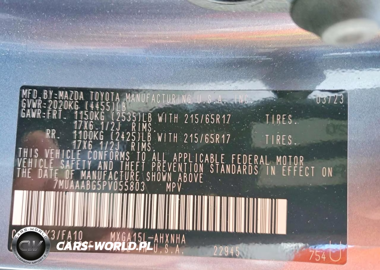 2023 Toyota Corolla Cross L VIN:7MUAAABG5PV055803 - 13