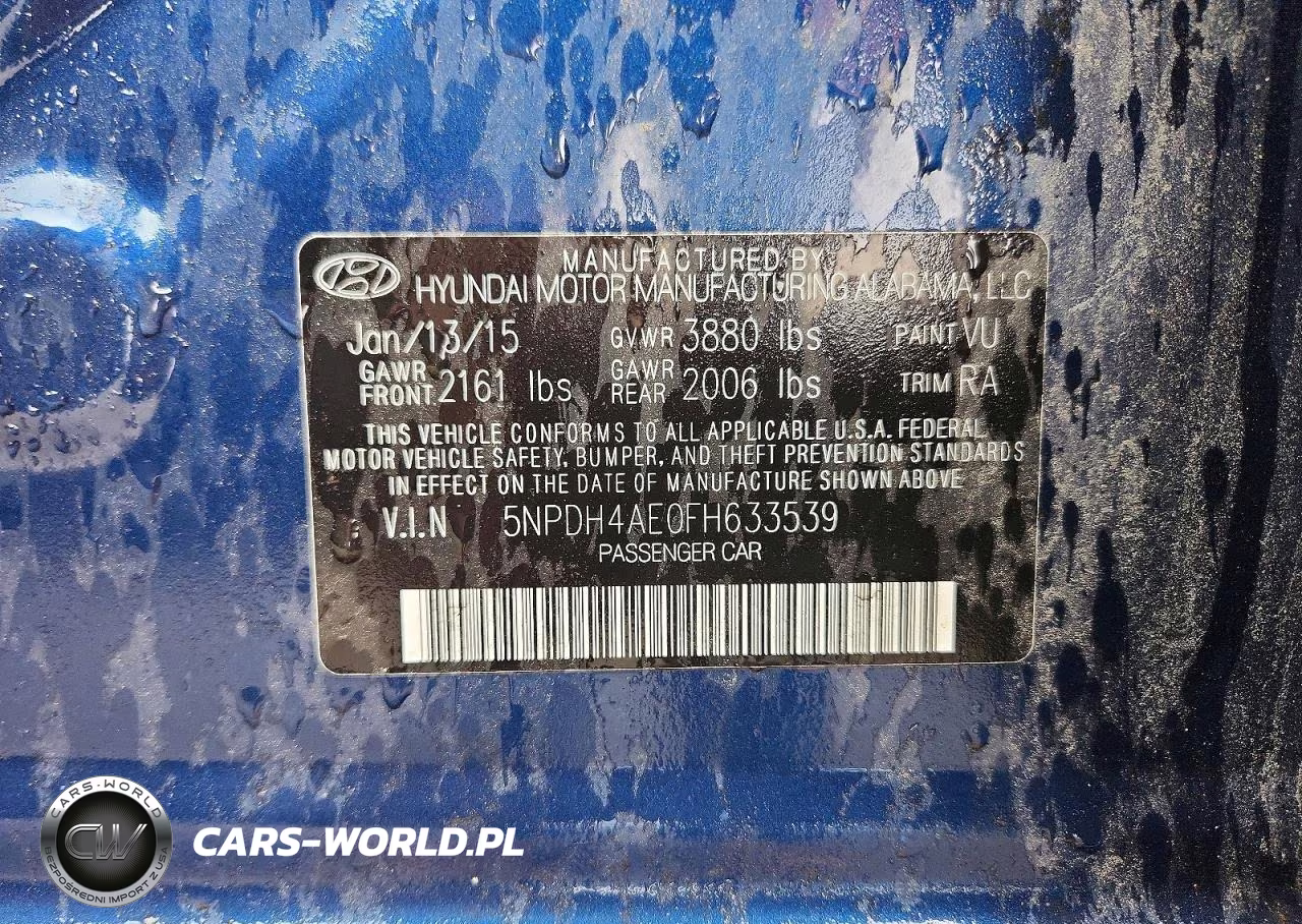 2015 Hyundai Elantra Se VIN:5NPDH4AE0FH633539 - 12