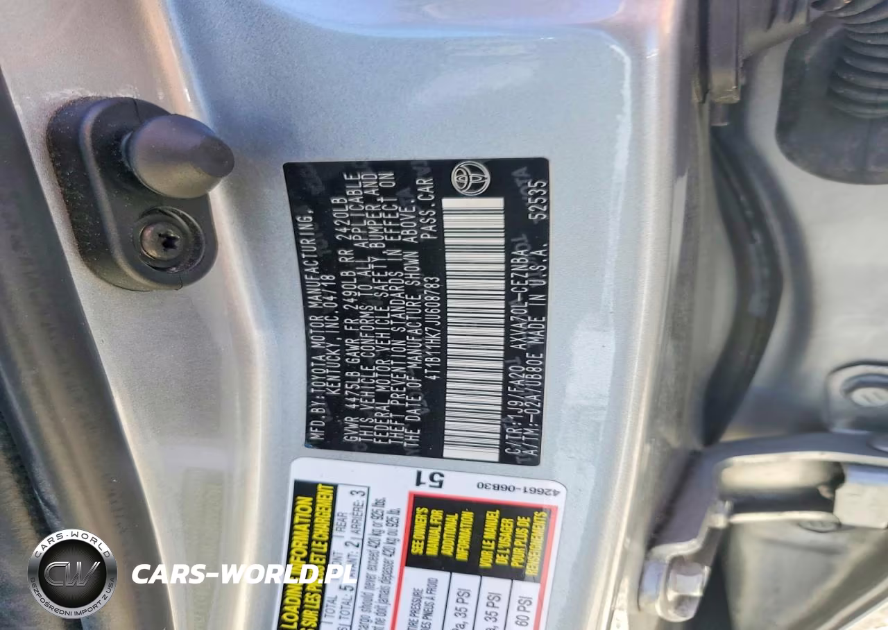 2018 Toyota Camry Le VIN:4T1B11HK7JU608783 - 13