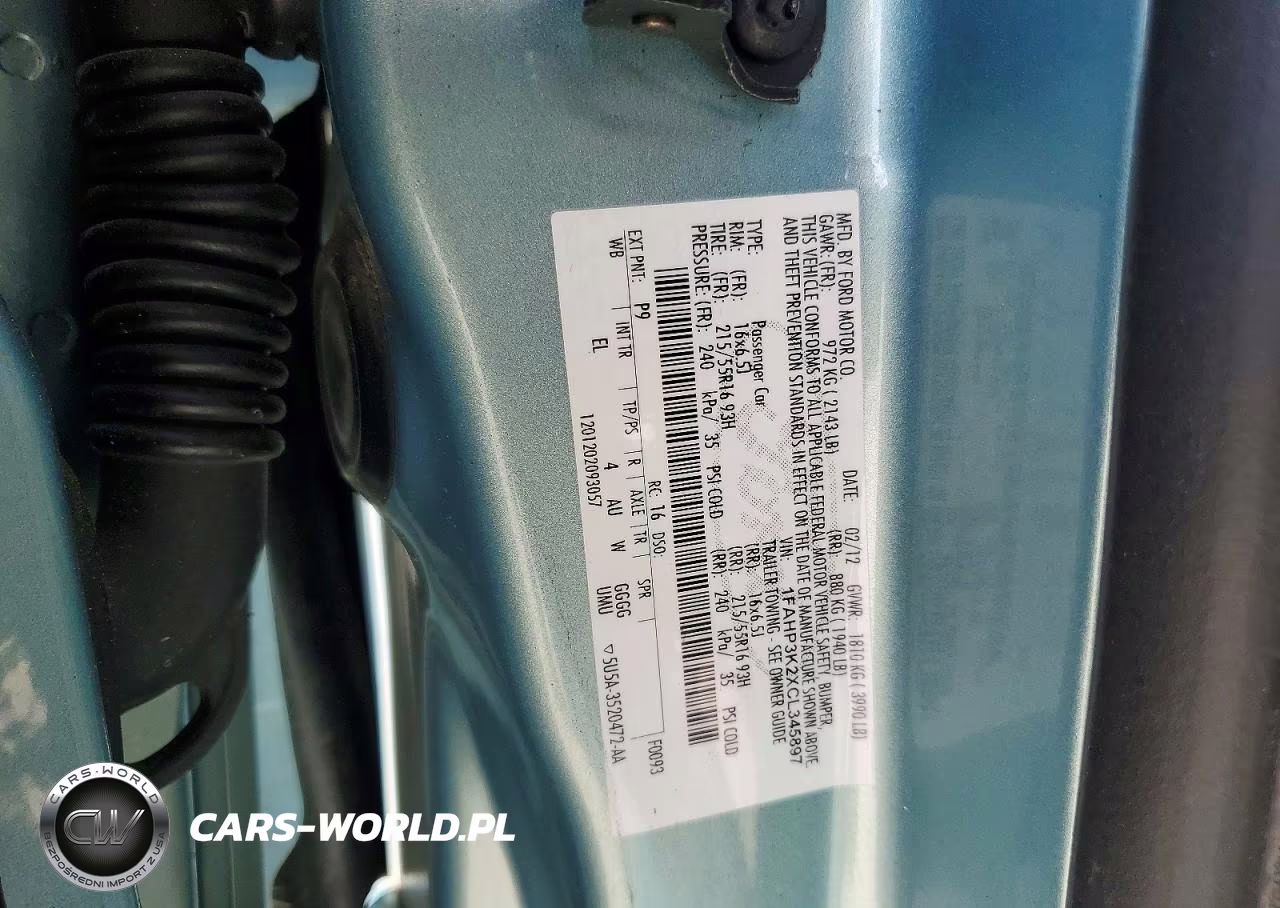 2012 Ford Focus Se VIN:1FAHP3K2XCL345897 - 12