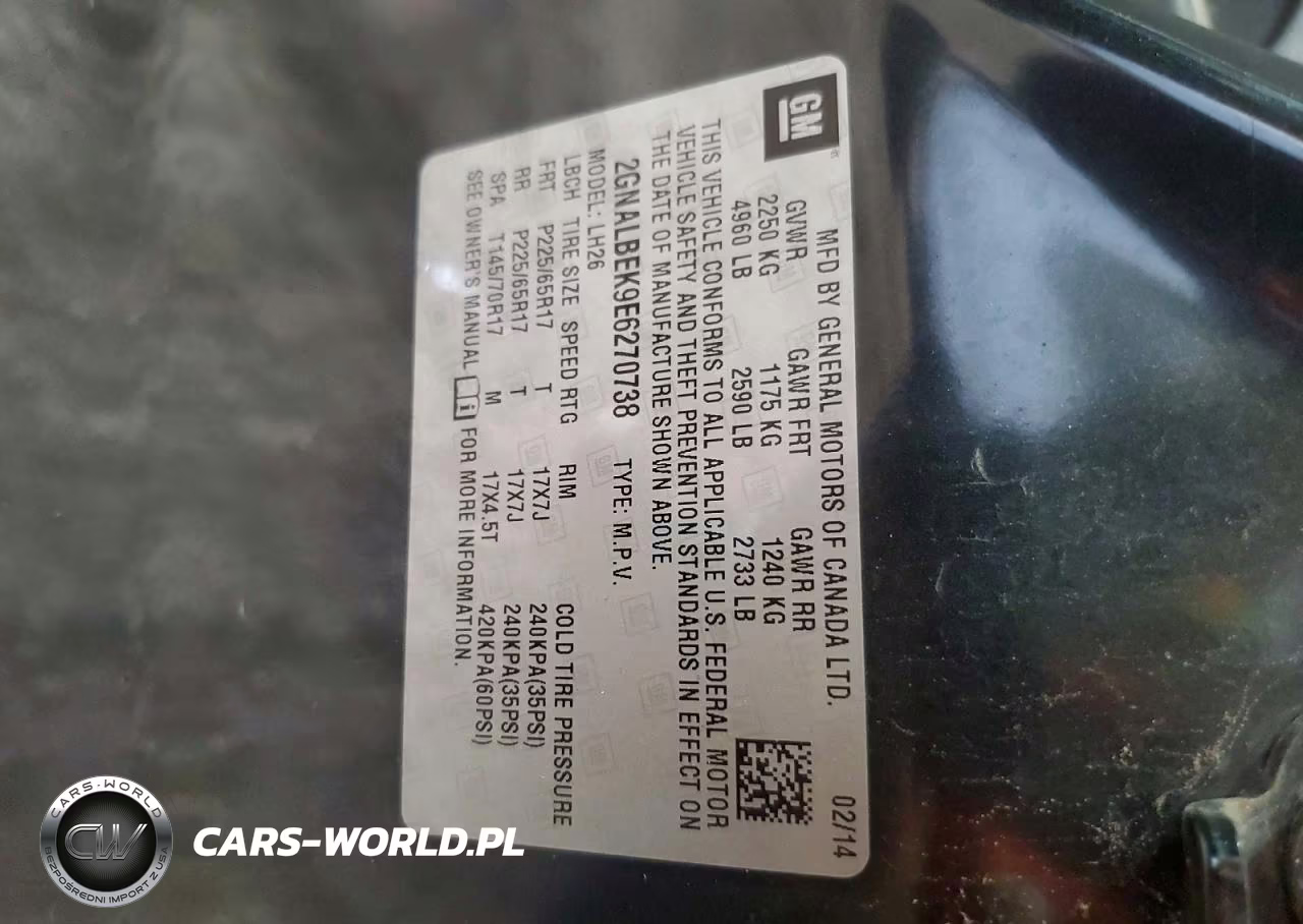 2014 Chevrolet Equinox Lt VIN:2GNALBEK9E6270738 - 12
