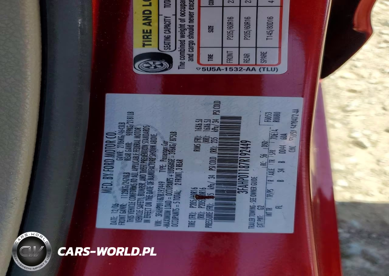 2007 Ford Fusion Se VIN:3FAHP01187R192449 - 12