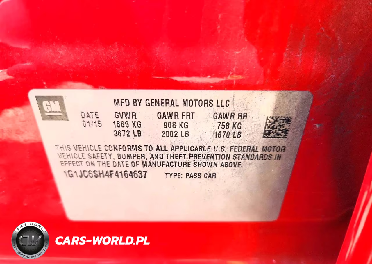 2015 Chevrolet Sonic Lt VIN:1G1JC6SH4F4164637 - 12