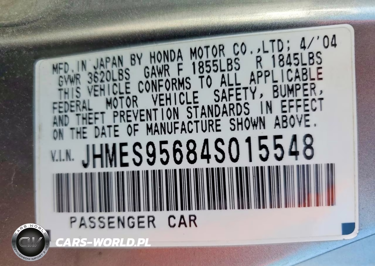 2004 Honda Civic Hybrid VIN:JHMES95684S015548 - 13