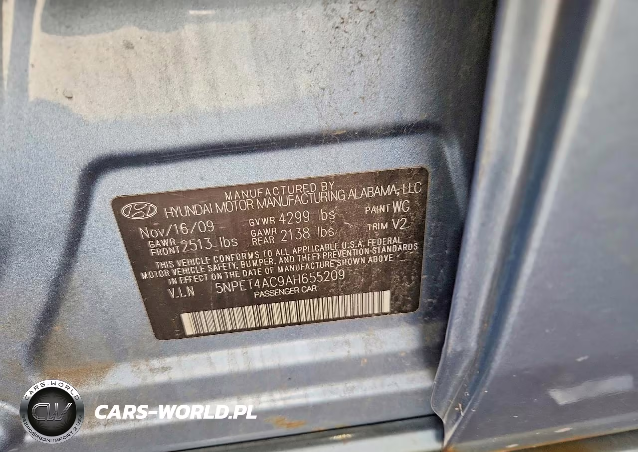 2010 Hyundai Sonata Gls VIN:5NPET4AC9AH655209 - 12
