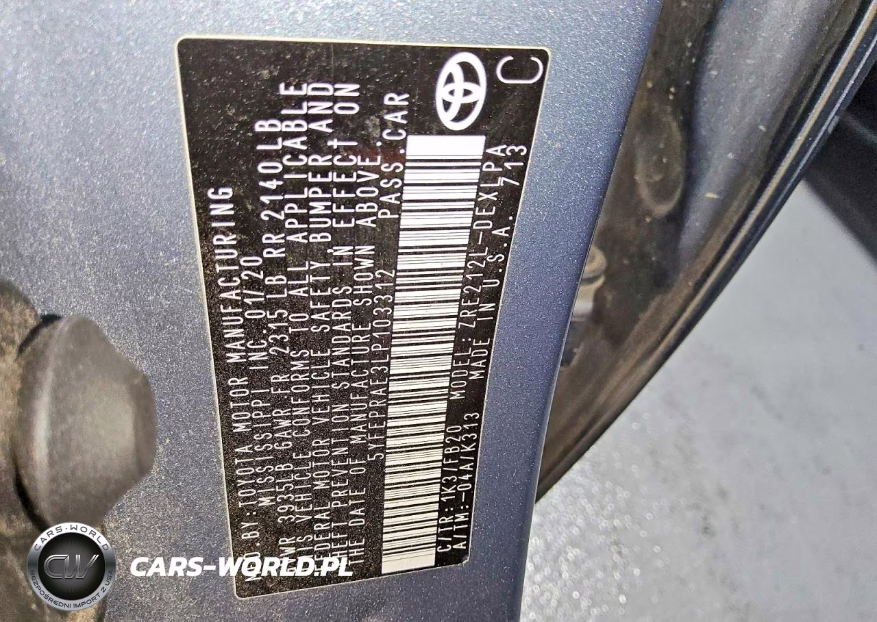 2020 Toyota Corolla Le VIN:5YFEPRAE3LP103312 - 12
