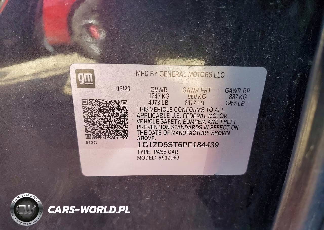 2023 Chevrolet Malibu Lt VIN:1G1ZD5ST6PF184439 - 12