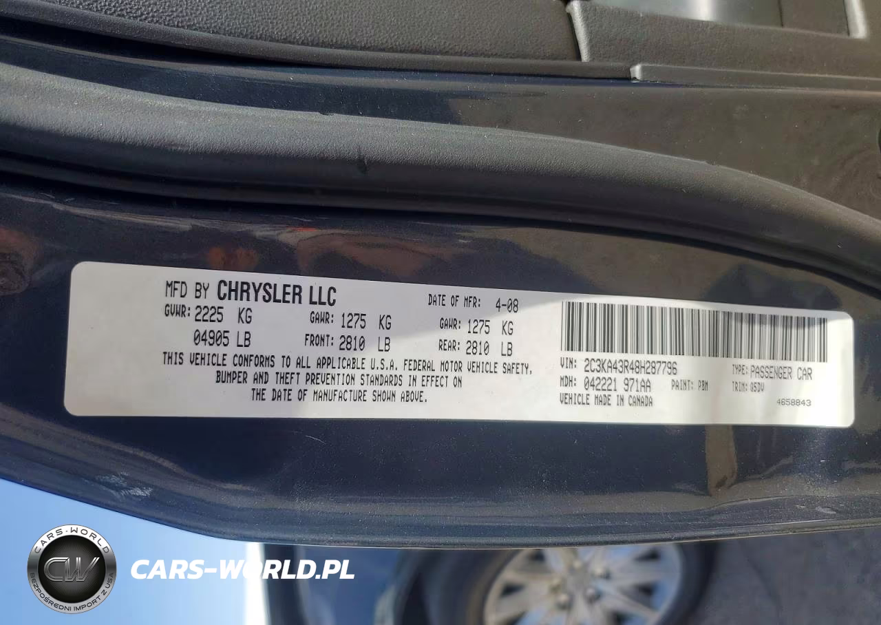 2008 Chrysler 300 Lx VIN:2C3KA43R48H287796 - 12