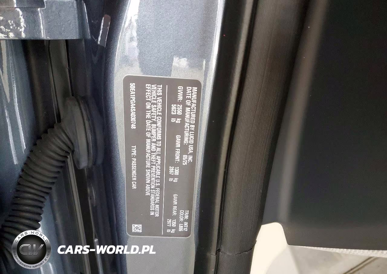 2025 Lucid Motors Air Pure VIN:50EA1PGA4SA030748 - 13