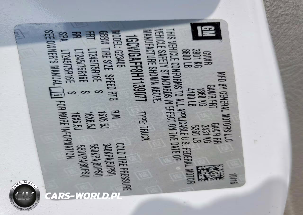 2017 Chev 1500 Work Regular Ca VIN:1GCWGAFF8H1139077 - 13