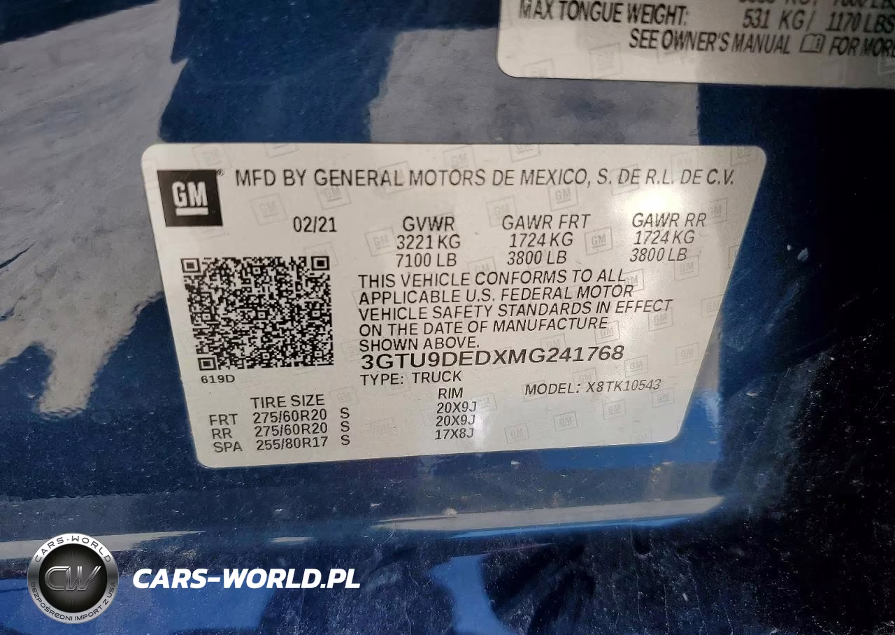 2021 GMC Sierra K1500 Slt VIN:3GTU9DEDXMG241768 - 12