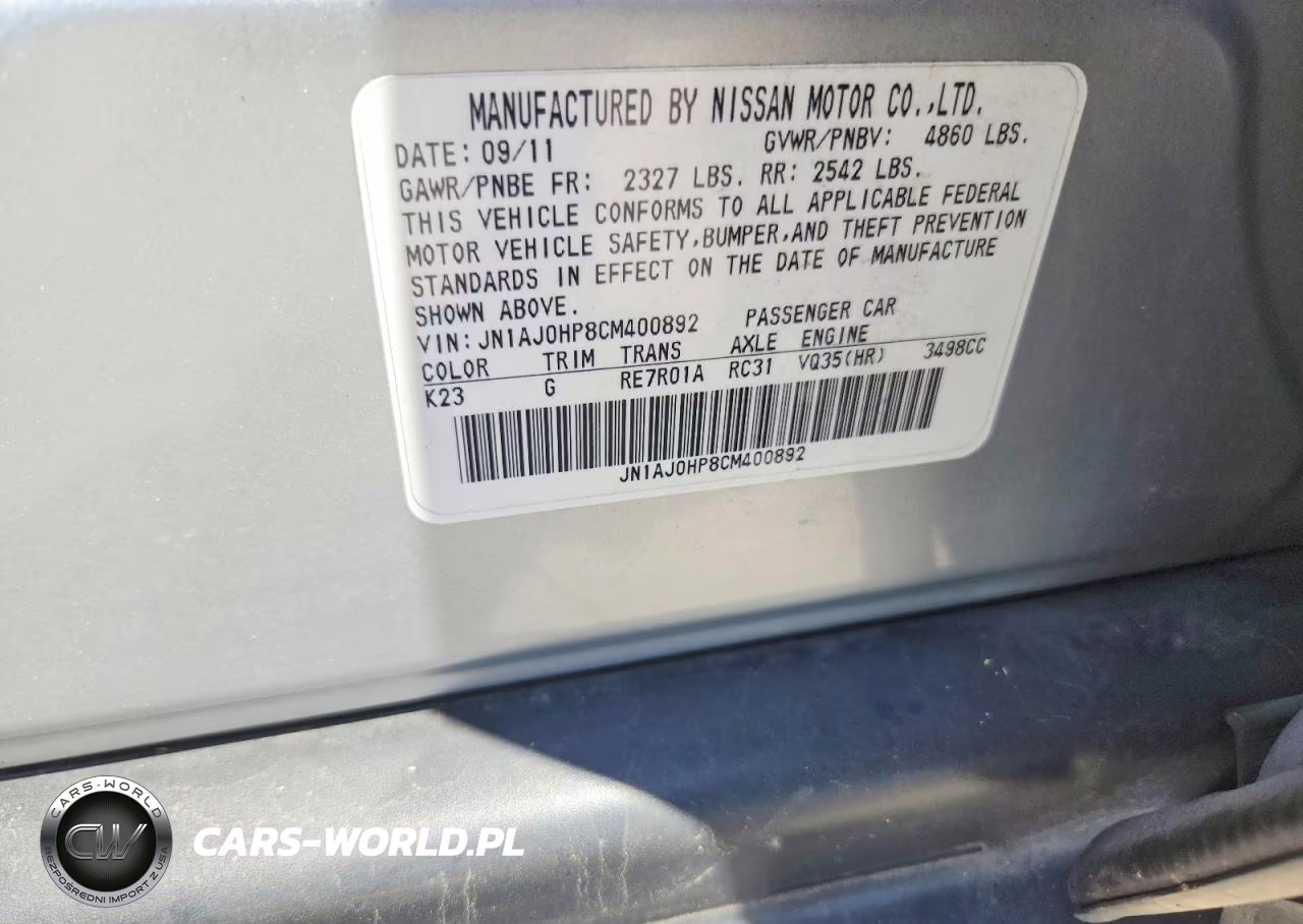 2012 Infiniti Ex35 VIN:JN1AJ0HP8CM400892 - 14