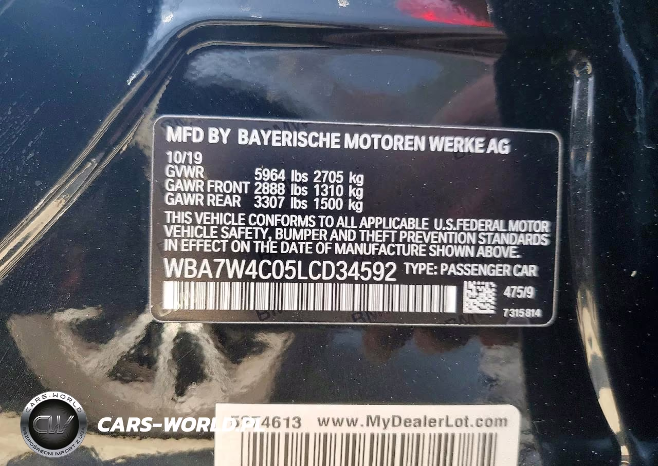 2020 BMW 745Xe VIN:WBA7W4C05LCD34592 - 12