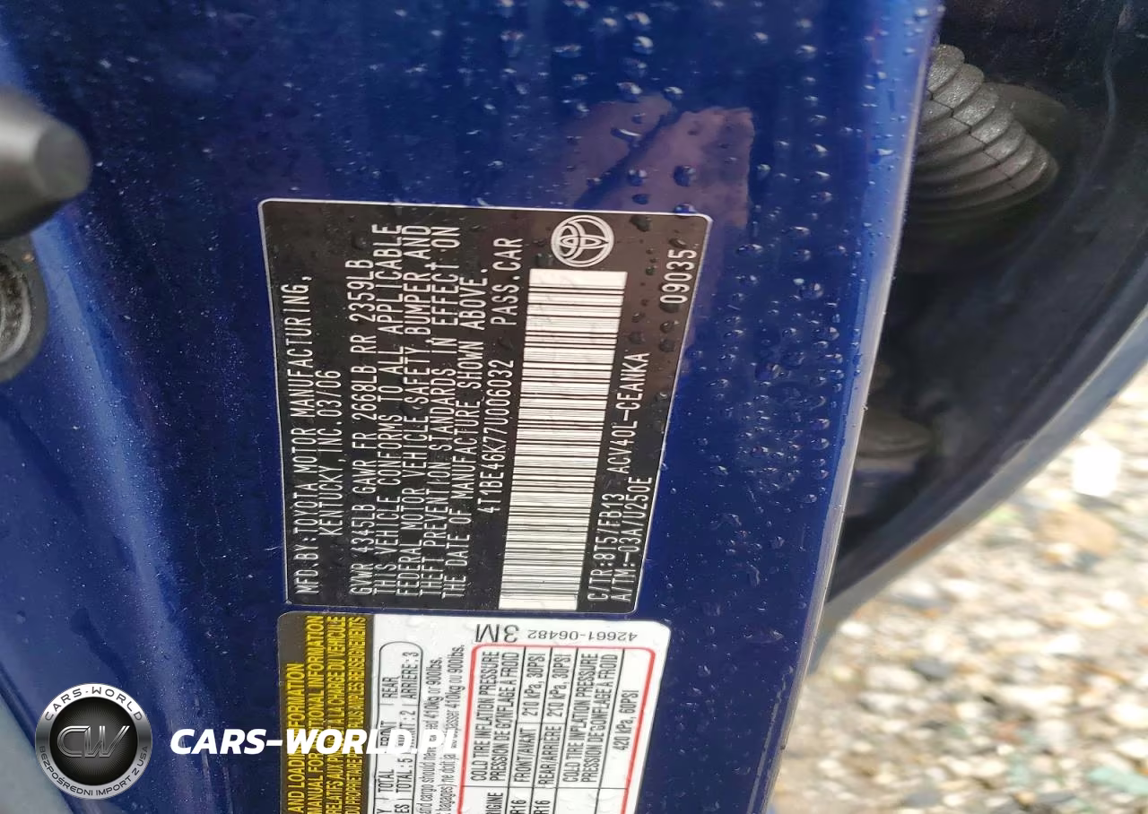 2007 Toyota Camry Ce VIN:4T1BE46K77U006032 - 13