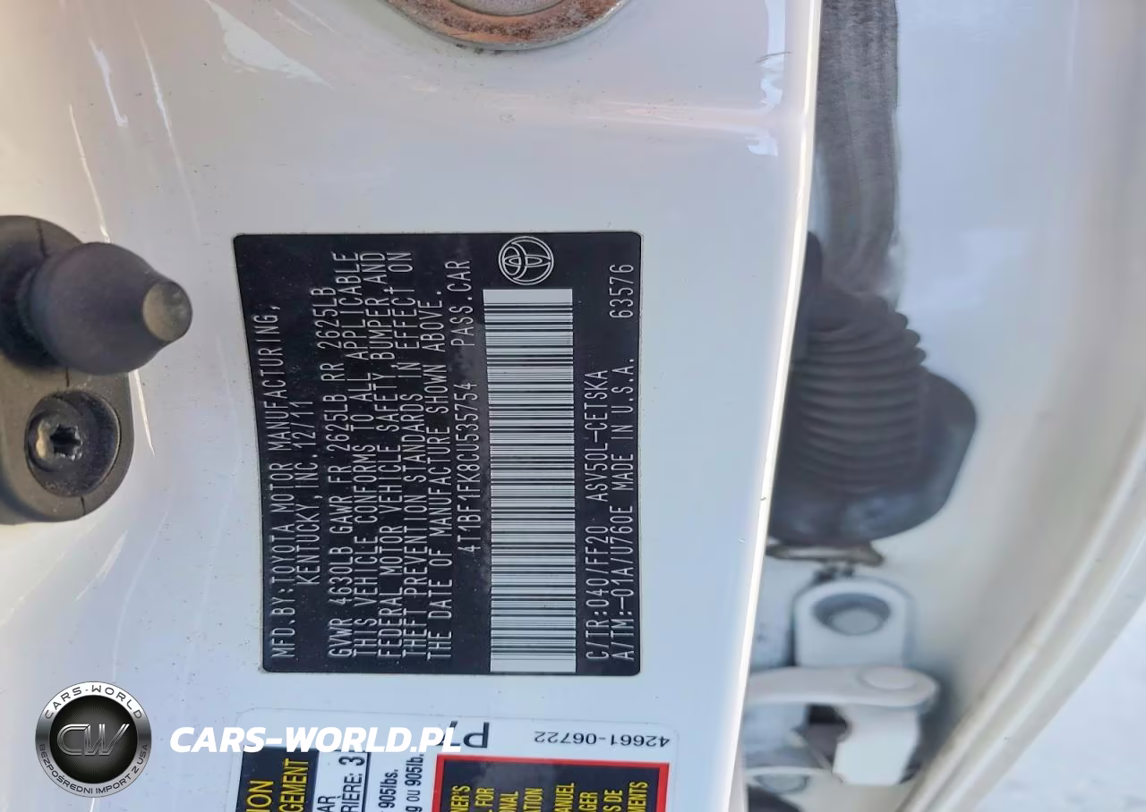 2012 Toyota Camry Se VIN:4T1BF1FK8CU535754 - 12