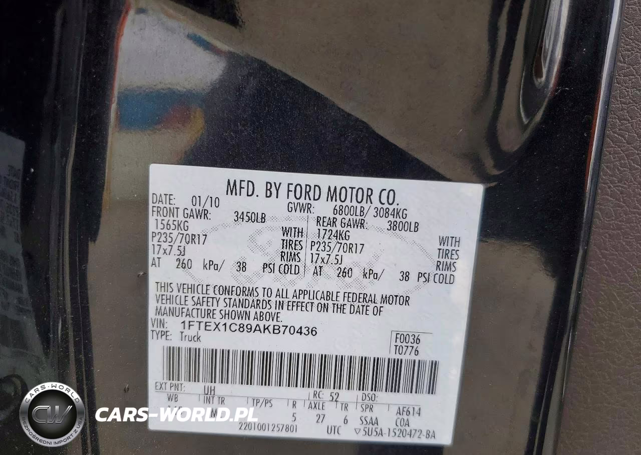 2010 Ford F150 Super Cab VIN:1FTEX1C89AKB70436 - 13